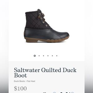 Sperry Gulf Quilted Black Boots